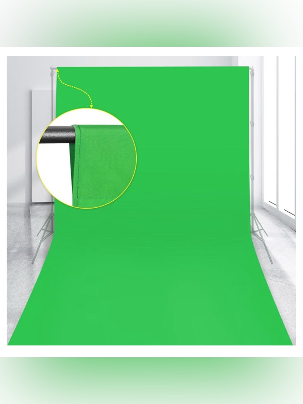 LS Green 9x13ft Muslin Photography Backdrop - Premium Studio Background